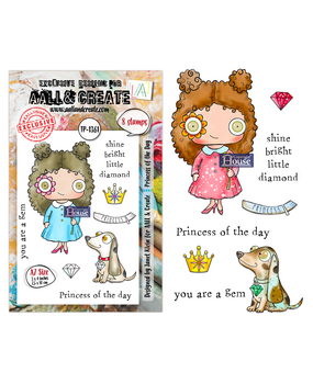 Aall and Create Petals & Ink A7 Stamp Set Princess of the Day (AALL-TP-1361)
