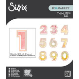 Sizzix Thinlits Die by 49 and Market This or That 2 Inch Numbers (20pcs) (666952)