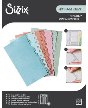 Sizzix Thinlits Die by 49 and Market Snap and Swap Journal Set (16pcs) (667062)