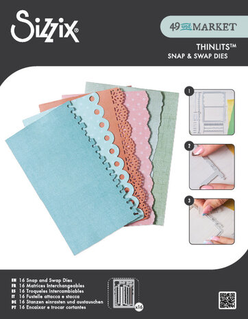 Sizzix Thinlits Die by 49 and Market Snap and Swap Journal Set (16pcs) (667062)