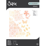 Sizzix Stencil A4 by 49 & Market Petal Play (1pcs) (667061)
