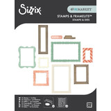 Sizzix Clear Stamps w/Framelits Die by 49 & Markets Build-A-Frame (15+14pcs) (667056)