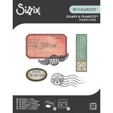 Sizzix Clear Stamps w/Framelits Die by 49 & Market Globetrotter's Mark (62+4pcs) (667060)