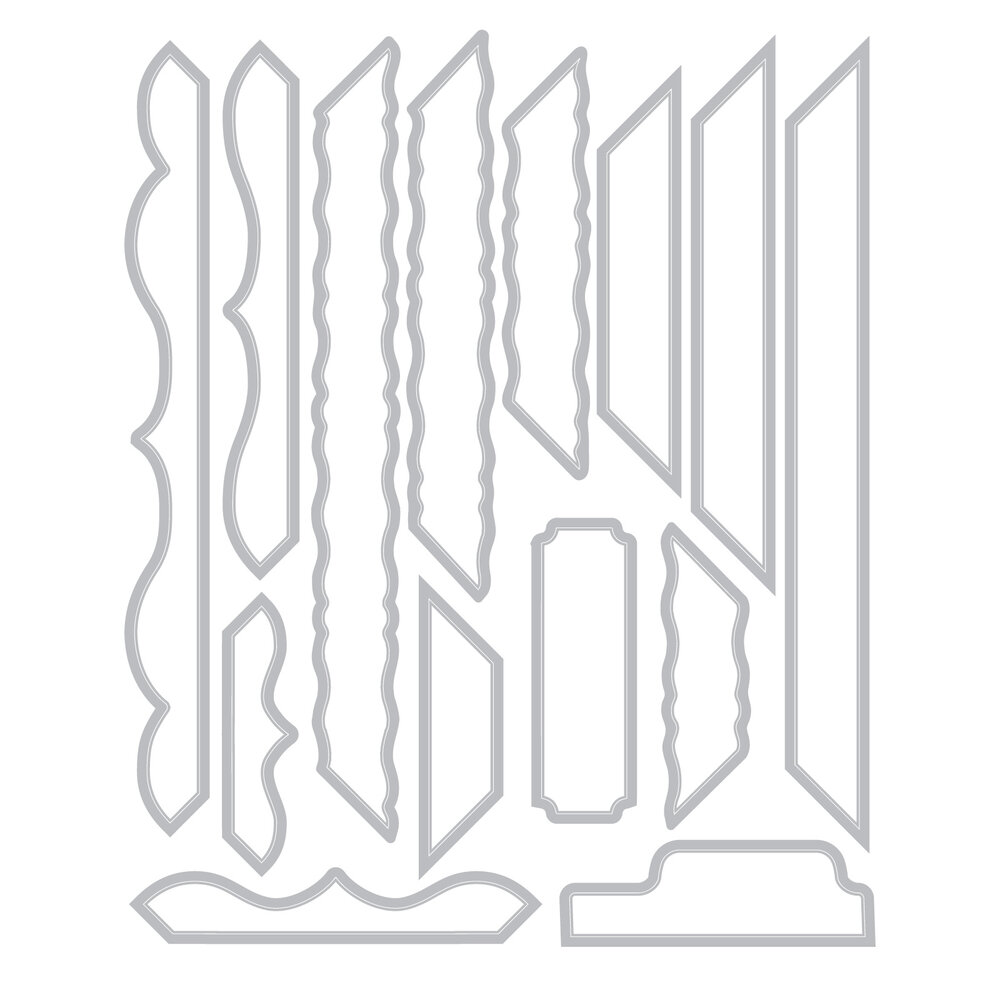 Sizzix Clear Stamps w/Framelits Die by 49 & Markets Build-A-Frame (15+14pcs) (667056)