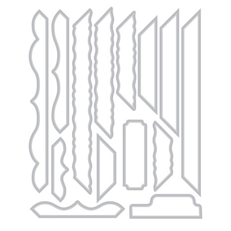 Sizzix Clear Stamps w/Framelits Die by 49 & Markets Build-A-Frame (15+14pcs) (667056)