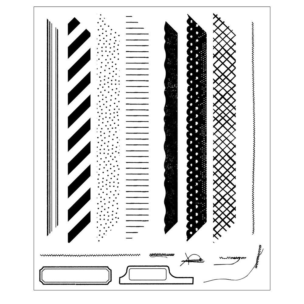 Sizzix Clear Stamps w/Framelits Die by 49 & Markets Build-A-Frame (15+14pcs) (667056)