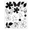 Sizzix Clear Stamps w/Framelits Die by 49 & Market Sweet Sprigs (19+9pcs) (667063)
