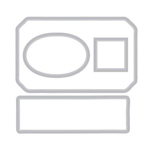 Sizzix Clear Stamps w/Framelits Die by 49 & Market Globetrotter's Mark (62+4pcs) (667060)