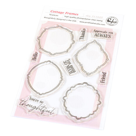 Pinkfresh Studio Homespun with Heart Stamp Cottage Frames (311625)