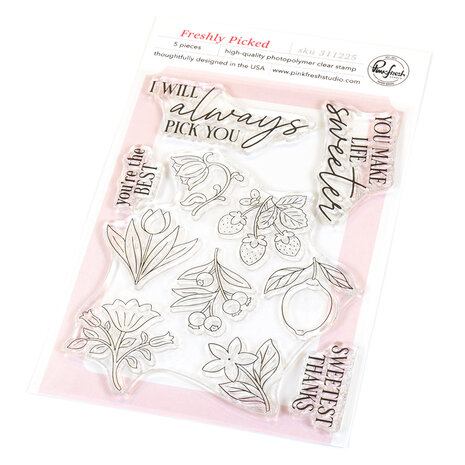 Pinkfresh Studio Homespun with Heart Stamp Freshly Picked (311225)