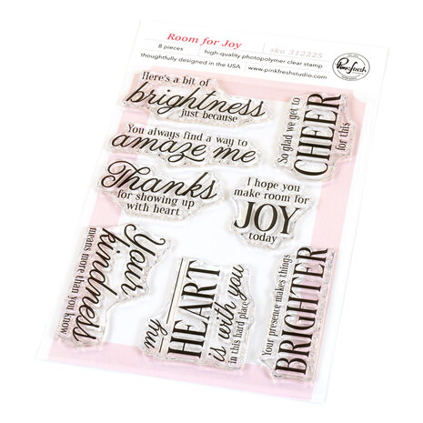Pinkfresh Studio Homespun with Heart Stamp Room for Joy (312225)