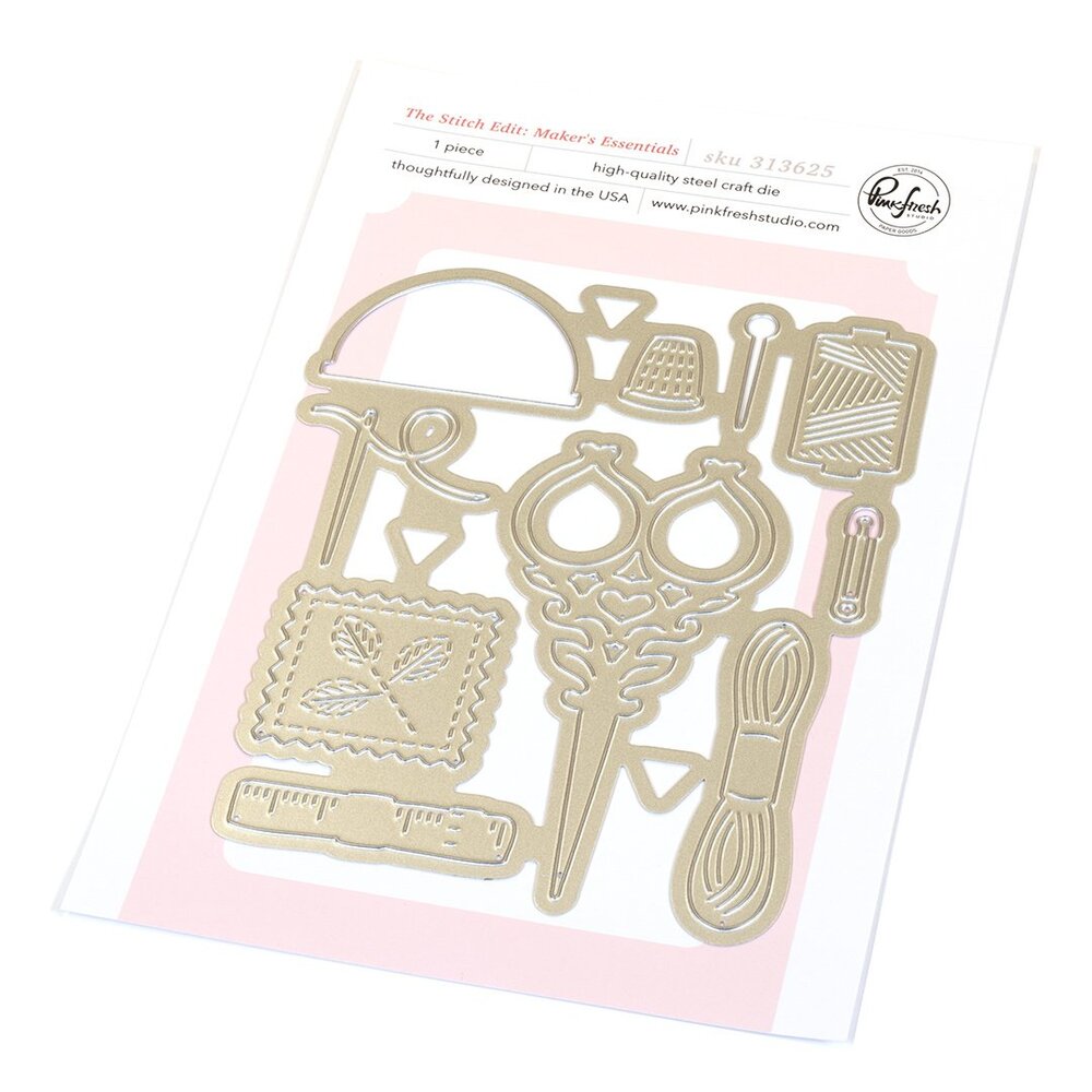 Pinkfresh Studio Homespun with Heart Die The Stitch Edit Maker's Essentials (313625)