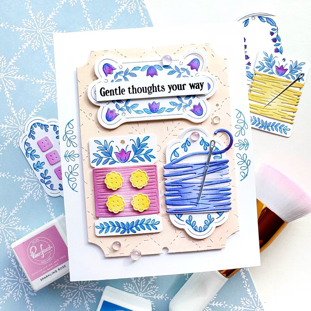 Pinkfresh Studio Homespun with Heart Die The Stitch Edit Thread Spool (312825)