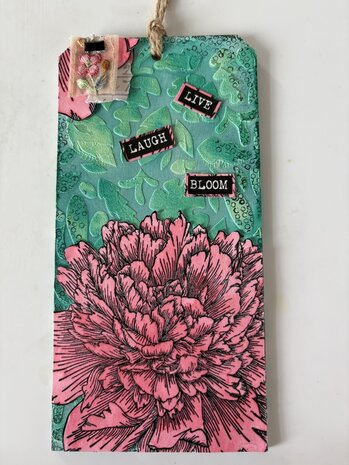 IndigoBlu Giant Peony A5 Red Rubber Stamp (IND1491)