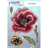 IndigoBlu Giant Poppy A5 Red Rubber Stamp (IND1490)