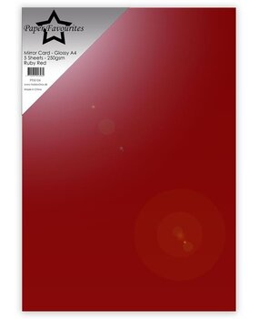 Paper Favourites Mirror Card Glossy A4 Ruby Red 250gsm (5pcs) (PFSS106)
