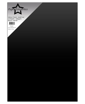 Paper Favourites Mirror Card Matte A4 Black Velvet (5pcs) (PFSS001)