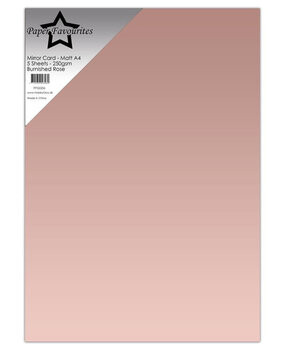 Paper Favourites Mirror Card Matte A4 Burnished Rose (5pcs) (PFSS006)