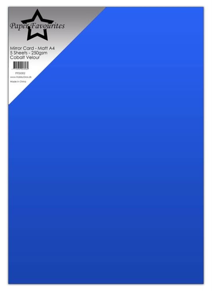Paper Favourites Mirror Card Matte A4 Cobalt Velour (5pcs) (PFSS002) Paper Favourites Mirror Card Matte A4 Cobalt Velour (5pcs) (PFSS002)