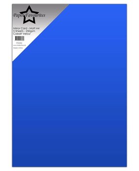 Paper Favourites Mirror Card Matte A4 Cobalt Velour (5pcs) (PFSS002)