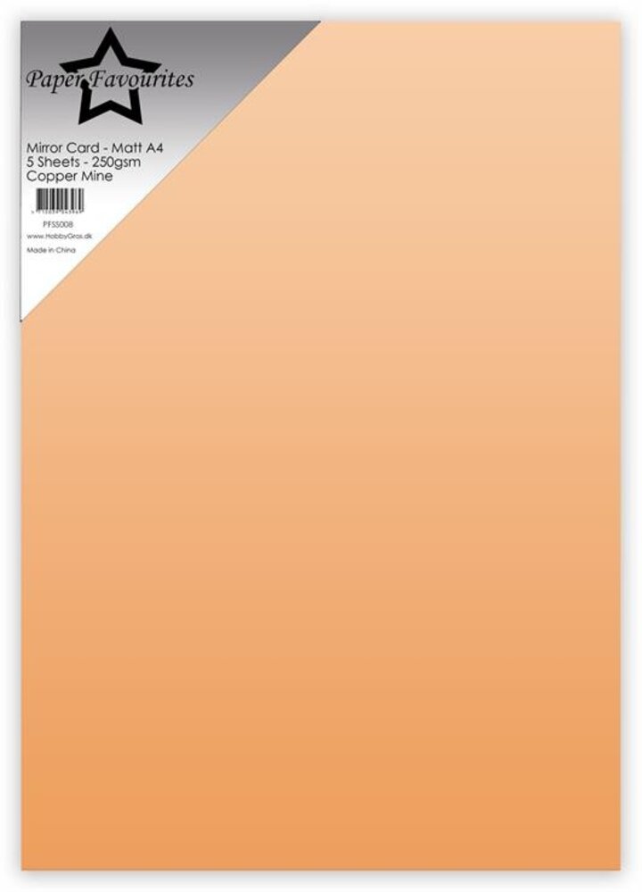Paper Favourites Mirror Card Matte A4 Copper Mine 250gsm (5pcs) (PFSS008)