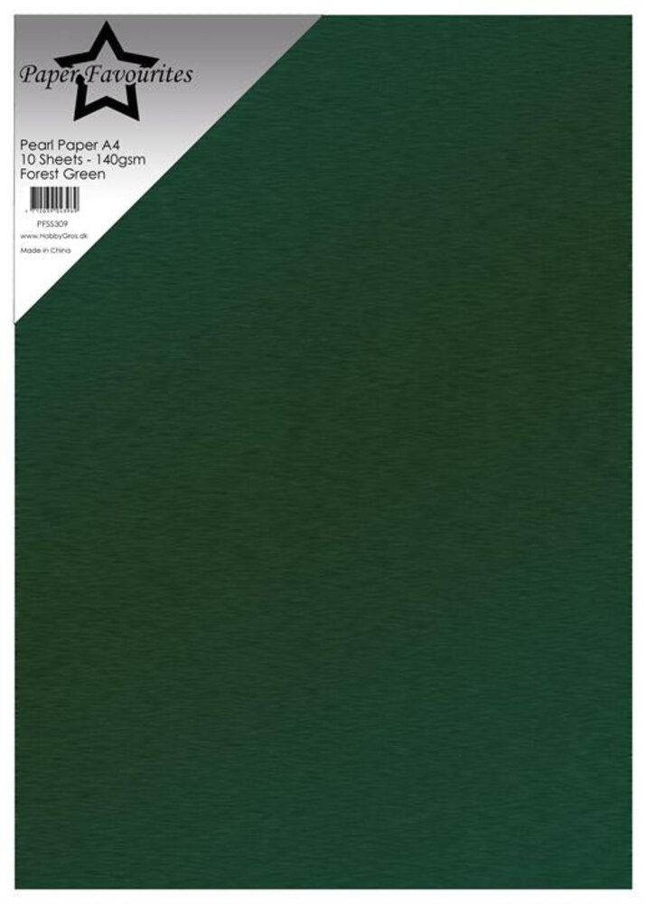 Paper Favourites Pearl Paper A4 Forest Green 140gsm (10pcs) (PFSS309) Paper Favourites Pearl Paper A4 Forest Green 140gsm (10pcs) (PFSS309)