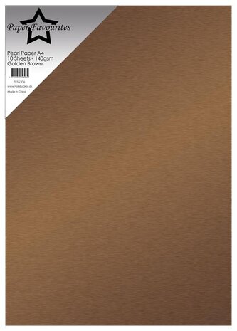 Paper Favourites Pearl Paper A4 Golden Brown 140gsm (10pcs) (PFSS306) Paper Favourites Pearl Paper A4 Golden Brown 140gsm (10pcs) (PFSS306)