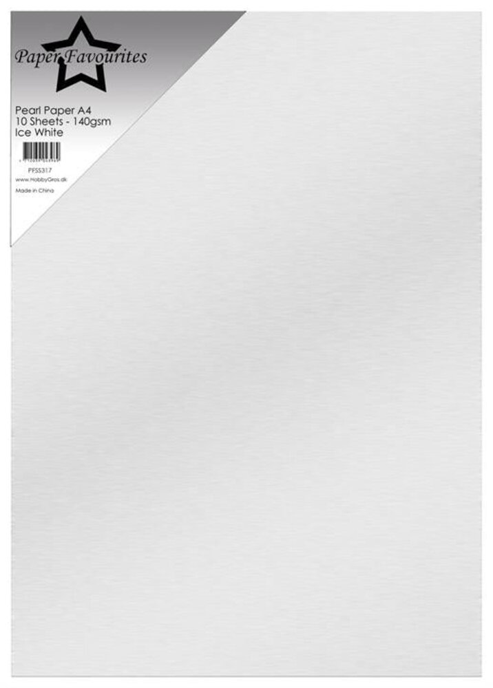 Paper Favourites Pearl Paper A4 Ice White 140gsm (10pcs) (PFSS317)