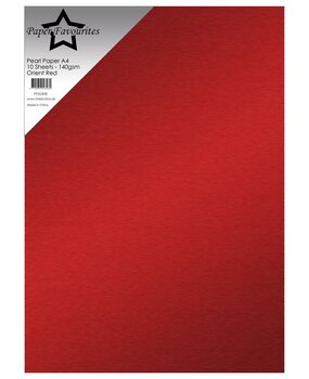 Paper Favourites Pearl Paper A4 Orient Red 140gsm (10pcs) (PFSS308)
