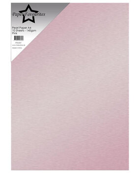 Paper Favourites Pearl Paper A4 Pink 140gsm (10pcs) (PFSS307)