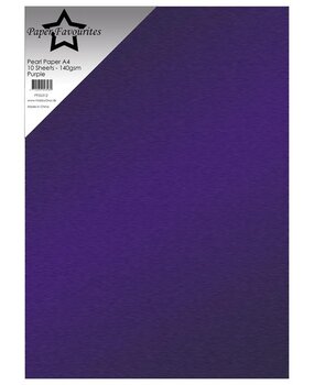 Paper Favourites Pearl Paper A4 Purple 140gsm (10pcs) (PFSS312)