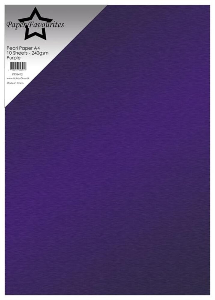 Paper Favourites Pearl Paper A4 Purple 240gsm (10pcs) (PFSS412) Paper Favourites Pearl Paper A4 Purple 240gsm (10pcs) (PFSS412)