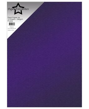 Paper Favourites Pearl Paper A4 Purple 240gsm (10pcs) (PFSS412)