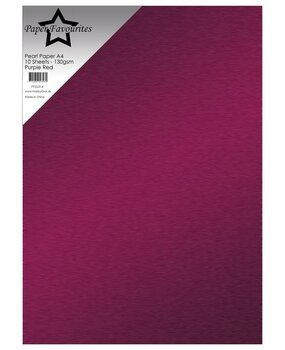 Paper Favourites Pearl Paper A4 Purple Red 140gsm (10pcs) (PFSS314)