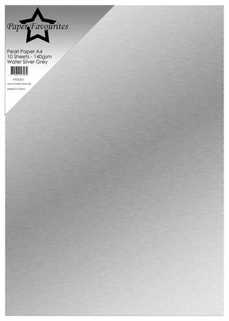 Paper Favourites Pearl Paper A4 Water Silver Grey 140gsm (10pcs) (PFSS301) Paper Favourites Pearl Paper A4 Water Silver Grey 140gsm (10pcs) (PFSS301)