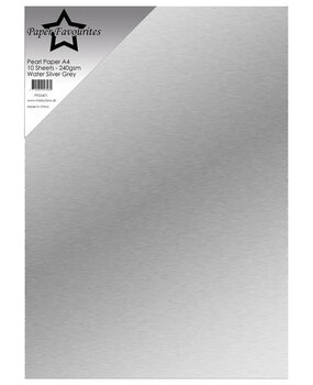 Paper Favourites Pearl Paper A4 Water Silver Grey 240gsm (10pcs) (PFSS401)