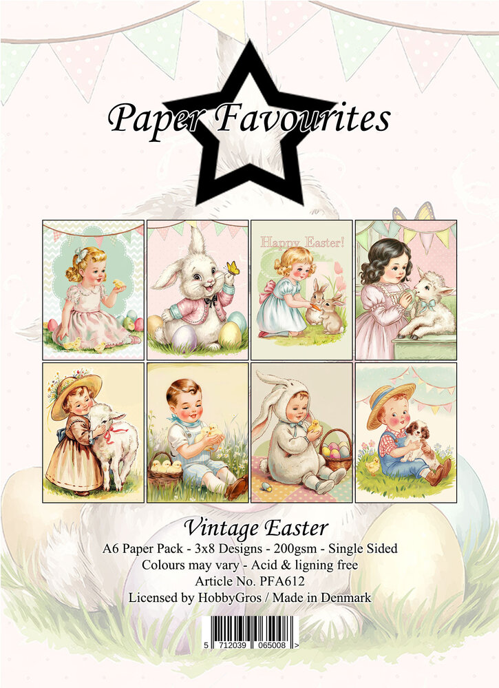 Paper Favourites Vintage Easter A6 Paper Pack (PFA612)