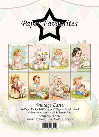 Paper Favourites Vintage Easter A6 Paper Pack (PFA612)