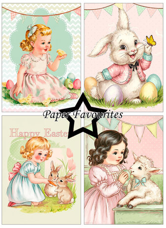 Paper Favourites Vintage Easter A6 Paper Pack (PFA612)