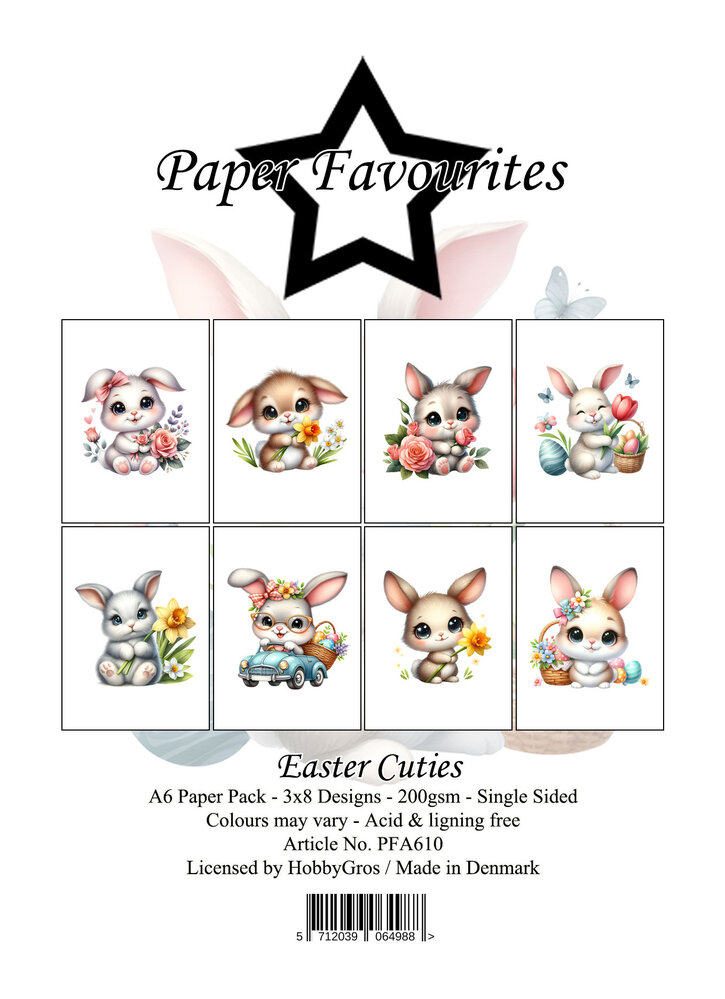 Paper Favourites Easter Cuties A6 Paper Pack (PFA610)