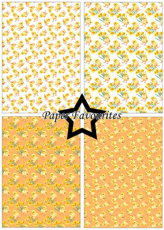Paper Favourites Easter Chicks & Ducks A5 Paper Pack (PFA209)
