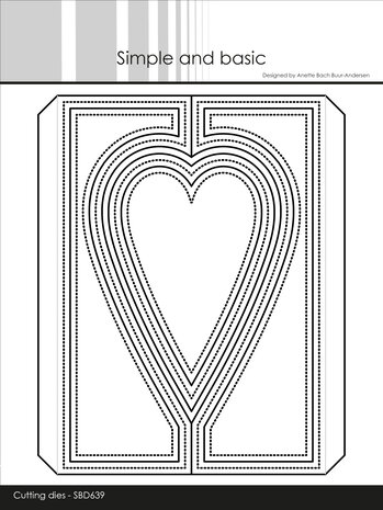 Simple and Basic Heartshaped Gatefold A6 Dies (SBD639)