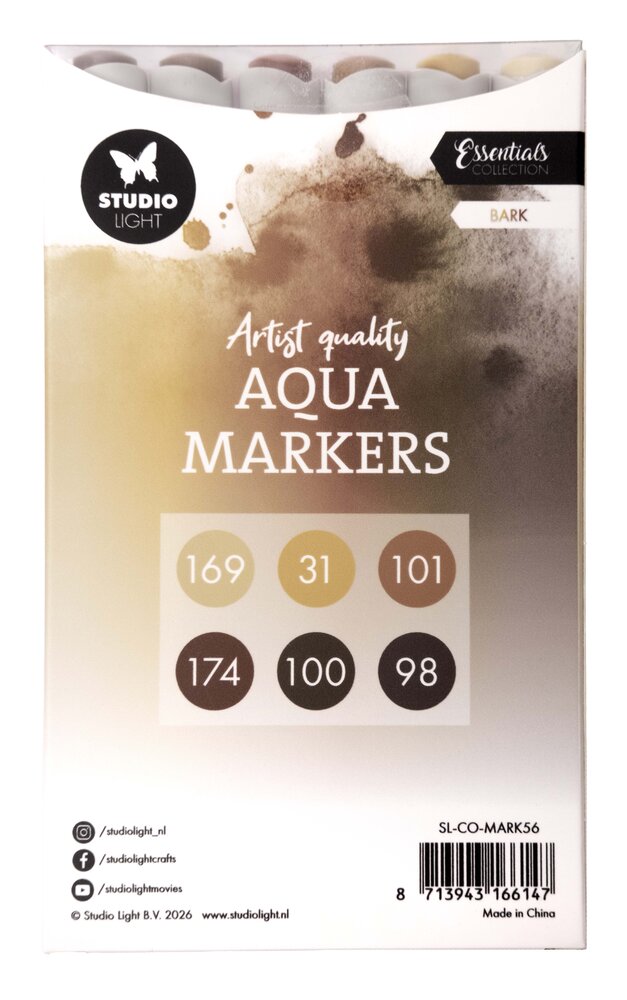 Studio Light Aqua Markers Bark (SL-CO-MARK56) Studio Light Aqua Markers Bark (SL-CO-MARK56)