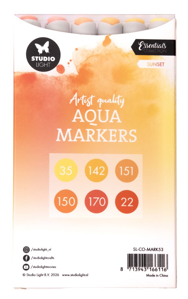 Studio Light Aqua Markers Sunset (SL-CO-MARK53)