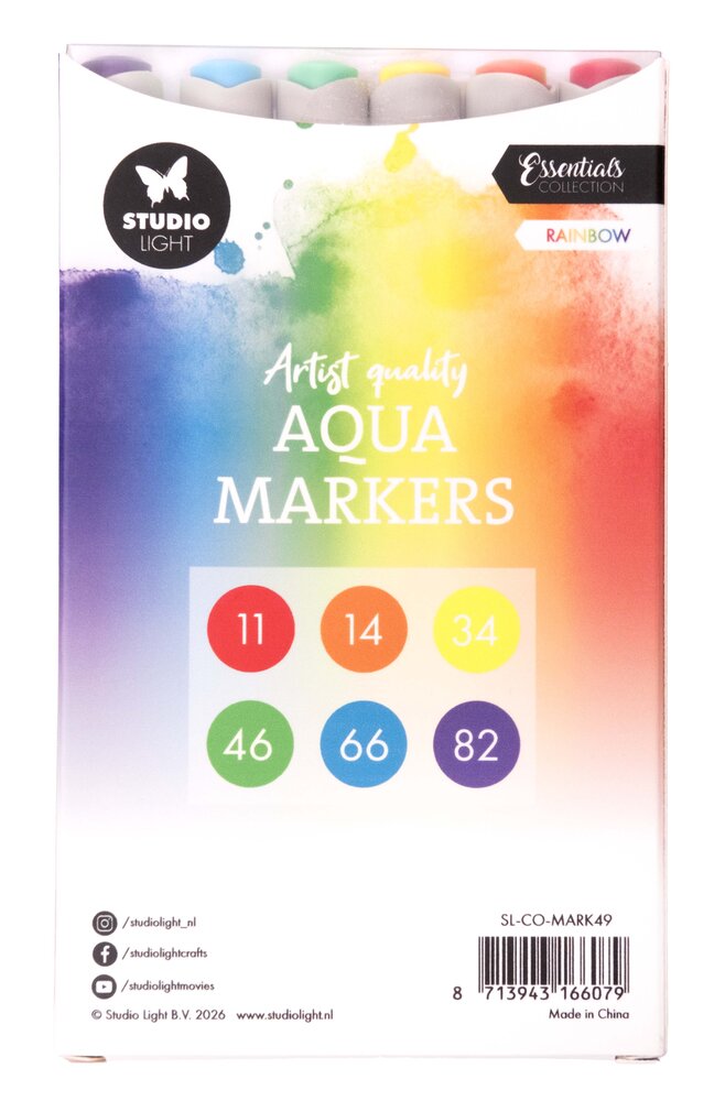 Studio Light Aqua Markers Rainbow (SL-CO-MARK49)