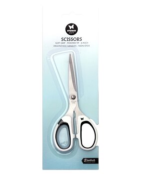 Studio Light Scissors Soft Grip/Pointed Tip/Non Stick 6 Inch - White (SL-TO-SCIS02)