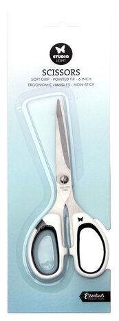 Studio Light Scissors Soft Grip/Pointed Tip/Non Stick 6 Inch - White (SL-TO-SCIS02)