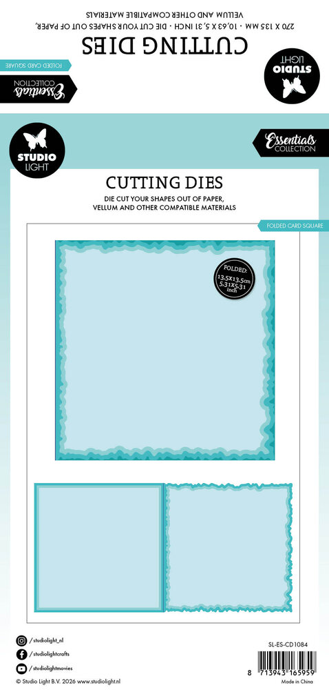 Studio Light Torn Edge Cutting Die Folded Card Square (SL-ES-CD1084)