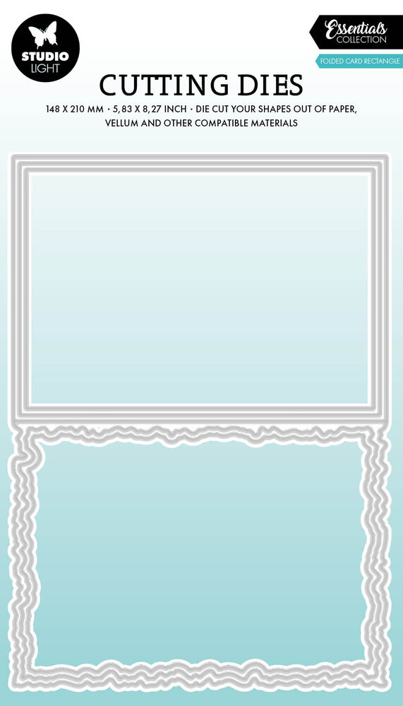 Studio Light Torn Edge Cutting Die Folded Card Rectangle (SL-ES-CD1085)