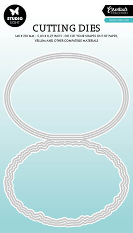 Studio Light Torn Edge Cutting Die Folded Card Oval (SL-ES-CD1087)